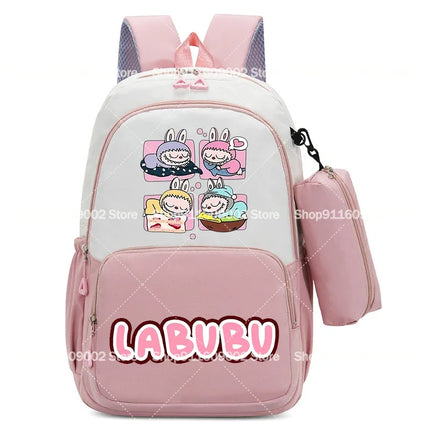 Large Capacity Backpacks Pencil Bag Cartoon Printed Animals Schoolbag Boys Girls Book Stationery Storage Bags Gift