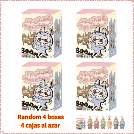New Labubu Blind Box Have A Seat Series BIG INTO ENERGY Flocking Model Toy  Kawaii Monster 3rd Keychain  Decorations Gift