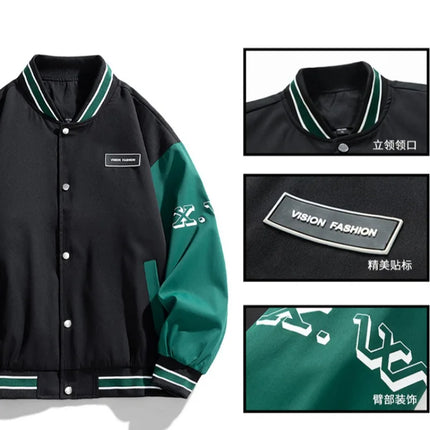 Plus Size Baseball Jacket Men Fashion Casual Patchwork Jacket Coat Male Varsity Jacket Coat Big Size 7XL 8XL 9XL10XL