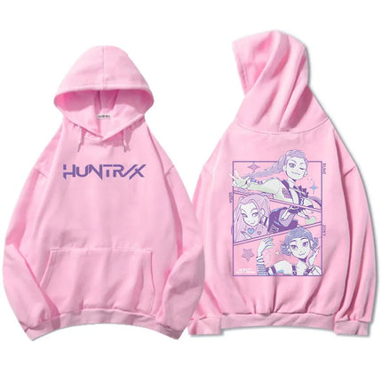 Men Women Hoodies KPop Demon Hunters Movie Graphic Sweatshirts Fleece Warm Hooded Pullovers 2025 Fashion Male Sudadera Print Top