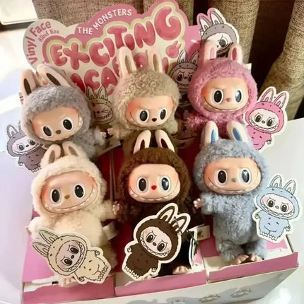 1:1 Replica Popmart Labubu The Monster Series Blind Box Toys Macarone Doll Model Keychain Backpack pendant Mystery Box kids Gift