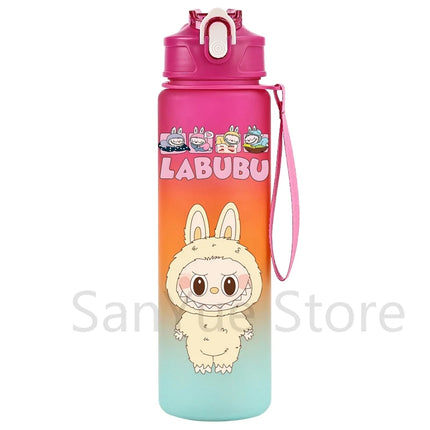 750Ml Cartoon Printed Large Capacity Water Bottle Teenger Student Drinking Portable Cartoon Outdoor Sport Water Cup Kid Gift