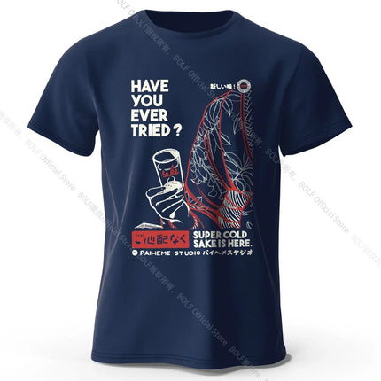 Hand-drawn Japanese Art T-shirt - Urban Kawaii Design for Men Women 100% Cotton Streetwear