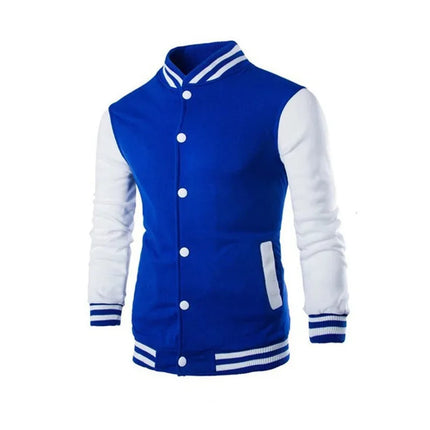Men's Autumn and Winter Flight Jacket Baseball Jersey Velvet Loose Casual Stand-up Jacket Men Varsity Jacket Coat for Men