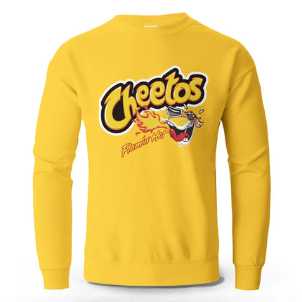 Men's Cartoon Printed Pure Cotton Sweatshirts Oversized Classic Graphic Pullovers for Men Women Tops