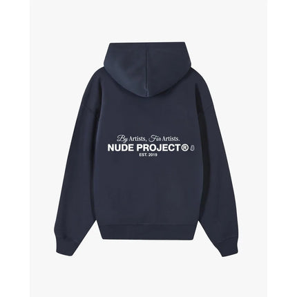 NUDE Men HOODIE Pure Cotton Hip-hop Retro Singer HOODIE  American Crew Neck Plus Size 100% Cotton Summer Sports Leisure Pockets