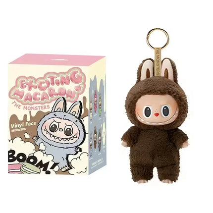 For Labubu Kawaii Monster V3 Blind Box Series PVC Labubu Macaron Pendant Doll Monster Keychain Birthday Christmas Gift