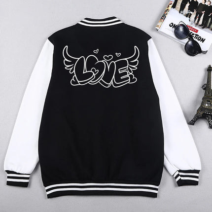 Love Has The Wings Of An Angel Men'S Baseball Uniforms Sporty Casual S-5Xl High Street Preppy Style Clothes & Accessories