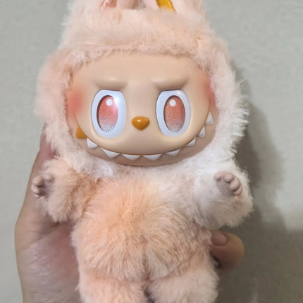 BANDAI/Labub# V3/ In stock Macaron 3rd Gen Vinyl Doll Keychain Pendant Collectible Toy Gift for Adults Kids High Energy Series