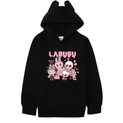 Labubu  Hoodie Kids Comic Graphic Sweatshirt Teenager Boys Fashion Streetwear Baby Girls Pullover Coats Children Clothing