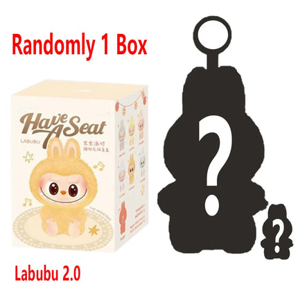 In Stock Hot Anime Figure Labubu Have A Seat Series PVC Pendant Doll Model Toy Kawaii Monster Replica Keychain Toy Birthday Gift
