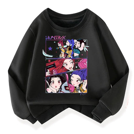 Kpop Demon Hunter Fashion Kids Incredibox Hoodie Warm Sweatshirts Children's Winter Soft Clothing Cartoon Cotton Thick Hoodie