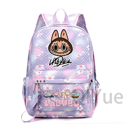 Cute Cartoon Backpack Teenager Girl Zimomo Knapsack Mokoko Charm Junior Student Casual Commute Back To School Waterproof Bags