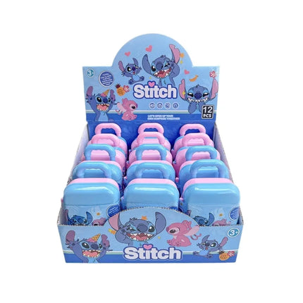 Disney 12pcs New Stitch  Blind Box Luggage Case Toy Blind Box Doll Educational Cartoon Cute Keychain
