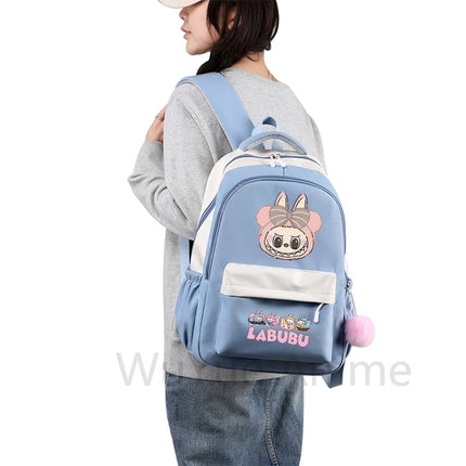 Cute Cartoon Printed Backpack Student Kid Schoolbag Women Large Capacity Waterproof Bookbag Kid Birthday Gift Travel Bag Mochila