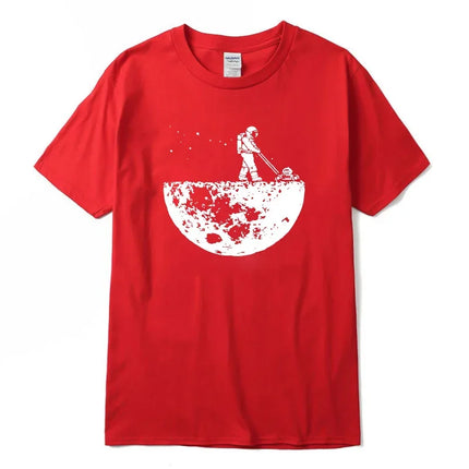 Summer Men T-shirt High Quality 100% Funny Cotton Lunar Cleaner Printing Casual Cool Loose O-neck Male Soft Tshirt Hip Hop Tees