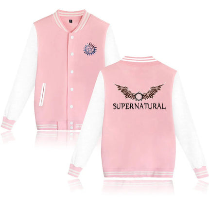 Supernatural Winchester Sam Dean Baseball Jacket Men Women Jacket Harajuku Baseball Jacket Boys Girls Sweatshirts Jackets