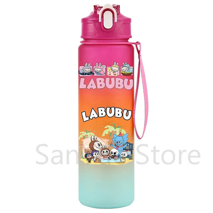 750Ml Cartoon Printed Water Bottle Teenger Student Drinking Portable Cartoon Large Capacity Outdoor Sport Water Cup Kid Gift