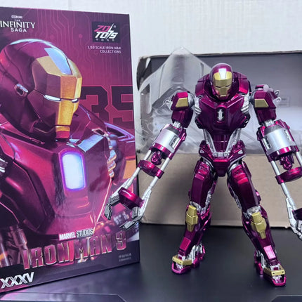 ZD Toys Iron Man Action Figure Mark 35 Red Snapper Iron Man MK 24 MK 22 MK 47 Tony Stark Ironman Figure Action Collect Toy Gift