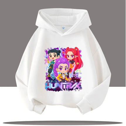 Y2K KPop Demon Hunters Hoodies Teenage Girls Boys Rumi KPop Demon Hunters Hoody Autumn Casual Long Sleeve Children's Clothing