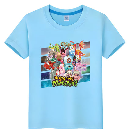 My Singing Monsters Kids Cute t shirt for kids boy 10 years 100%Cotton Short sleeve Tops Boys girls clothes y2k Anime T-shirt