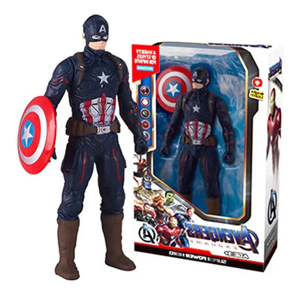 New Marvel Spiderman Hulk Ironman Anime Action Figure Toy Christmas Gift Pvc Movable Joints Luminous Doll Collection Model Toys