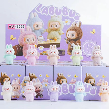 12 stk./sæt Labubu Blind Box Mini Anime Figurer Ornamenter Dukker Fans Børn Julefødselsdagsgave