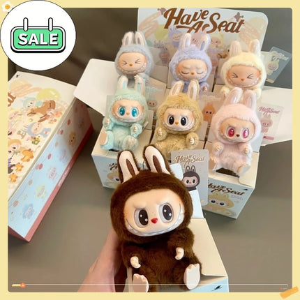 Cute 1abb Sit Party Series Surprise Blind Box Plush Vinyl Doll Replica Toy Keychain Collection Decoration Birthday Gift