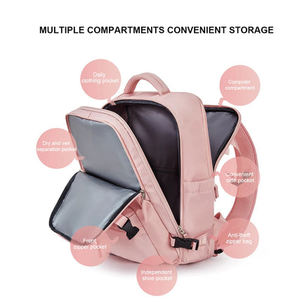 Large Waterproof Travel Backpack for Men 15.6 Inch Notebook Backpack Women USB Charging Business Laptop Backpack Outdoor Mochila