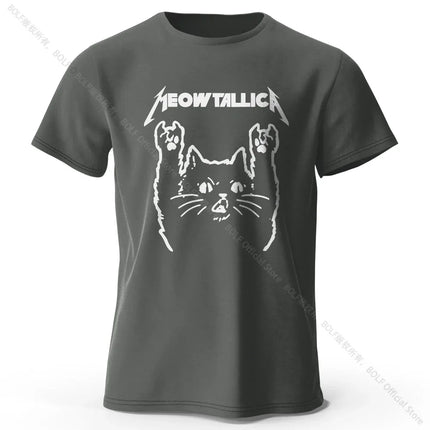 Chibi Cat Anime Printed 100% Cotton T-Shirt, Ultra Soft Round Neck Short Sleeve Tee for Men & Women