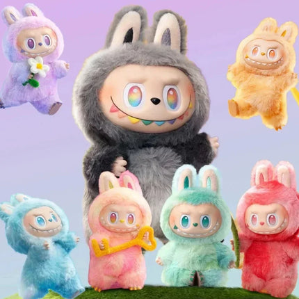 New LABUV3 V4 heartbeat macaroon Face Blind Box Vinyl Doll BUBU Trendy Desktop Decoration Cute Doll Ornament Keychain Gift