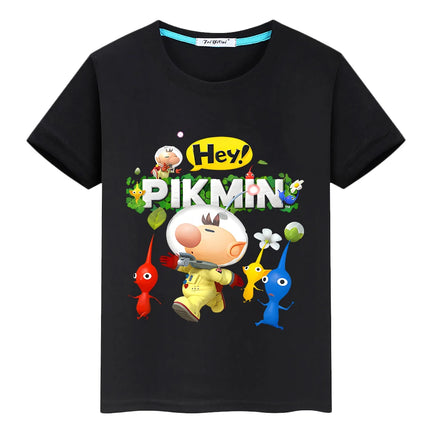 Pikmin Print cartoons100%Cotton T-shirt boys anime Tees boys clothes  pride tshirt Short Tops y2k one piece kids clothes girl