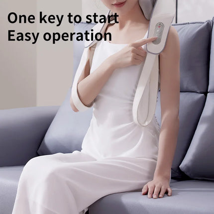Shiatsu Back Shoulder and Neck Massager with Heat Cordless Deep Tissue 6D Kneading Massage Pillow Massage Shawl for Muscle Relax