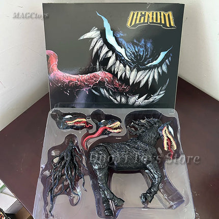 Venom The Last Dance: Venom Anime Action Figure Venom Horse Change Face Statue Model Toys Collectible Christmas Halloween Gifts