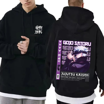 Anime Jujutsu Kaisen Hoodie Men Women Street Fashion Sweater Popular Hip Hop Streetwear Fleece Oversized Long Sleeve Pullover