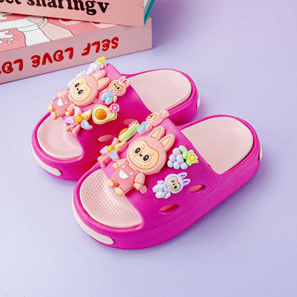 New Popular Cartoon Pink Versatile Eva Slippers for Boys and Girls, Fashionable Double Soft-Soled Non-Slip Sandals 831