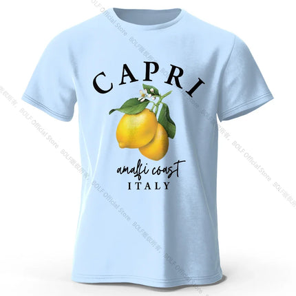 Modern Lemon Graphic Tee 100% Cotton - Clean Contemporary Design Breathable Everyday Essential