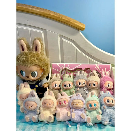 Sitting Party 2.0 Series Macaron Vinyl Face Pendant Doll Room Decor Keychain Collection Model Children Toys Gift