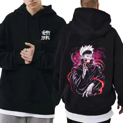 Anime Jujutsu Kaisen Hoodie Men Women Street Fashion Sweater Popular Hip Hop Streetwear Fleece Oversized Long Sleeve Pullover