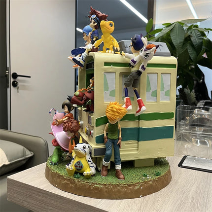 34CM Digimon Adventure Anime Figure GK The Initial Memories Yagami Taichi Ishida Yamato Takenouchi Sora Izumi Koushiro Mimi Toys
