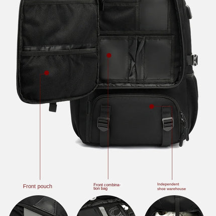 15.6/17.3" Travel Backpack Men Business Backpack School Expandable USB Bag Large Capacity Laptop Waterproof Fashion Backpack