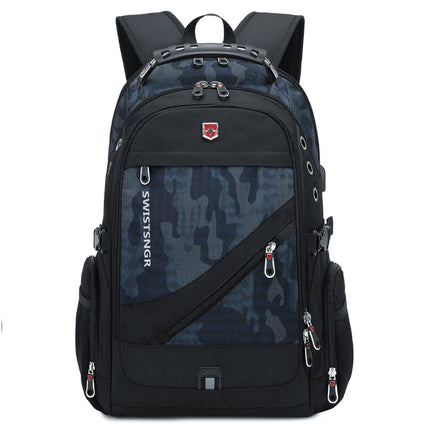 Waterproof Backpacks USB Charging School Bag Anti-theft Men Backpack Fit 20 Inch Laptop Travel Backpack Mochila High Capacity