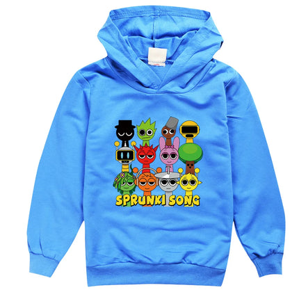 Sprunk Incredibox  Hoodie for Kids, Hoody Sweatshirts for Teen Boys Cartoon Coats for Girls Casual Outerwear for Baby Game Hot