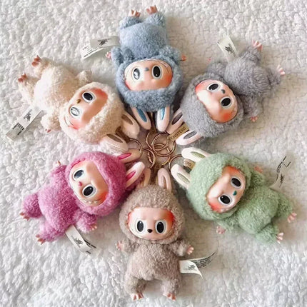 High Quality Macaron The Monsters Labubu Sitting Party Vinyl Plush Blind Box Decorative Surprise Box Doll Collection Gift