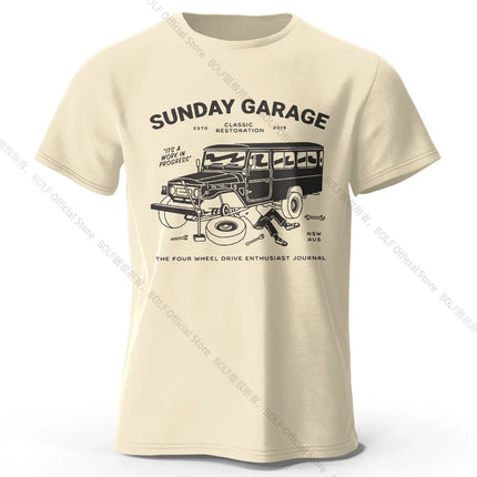 Retro Sketch Car T-Shirt 100% Premium Cotton Slim Fit Hand Drawn Classic Auto Tee for Men and Teens Motorhead Fashion
