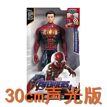 Hot 30cm Marvel Figure Avengers Endgame Captain Justice Sound Led Light Super Hero Dolls Toys Pvc Action Figure Model Kids Toy