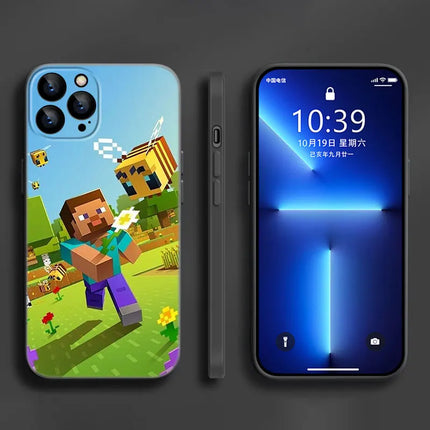 Hot My Mini World Game Black Silicone Phone Case For Apple iPhone 12 13 Mini 11 14 15 16 Pro Max 7 8 Plus