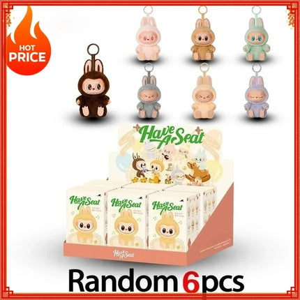 1:1 High Quality for La BuBu Blind Box Series PVC for La BuBu Macaron Pendant Doll Monster Keychain Birthday Christmas Gift