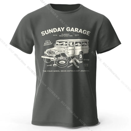 Retro Sketch Car T-Shirt 100% Premium Cotton Slim Fit Hand Drawn Classic Auto Tee for Men and Teens Motorhead Fashion