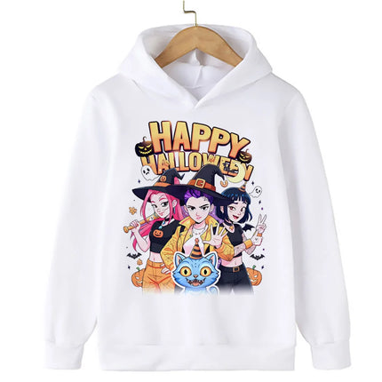Halloween KPop Demon Hunters Hoodies Children Clothes Kid Girl Boy Cartoon Sweatshirt Hoody Baby Casual Top Streetwear